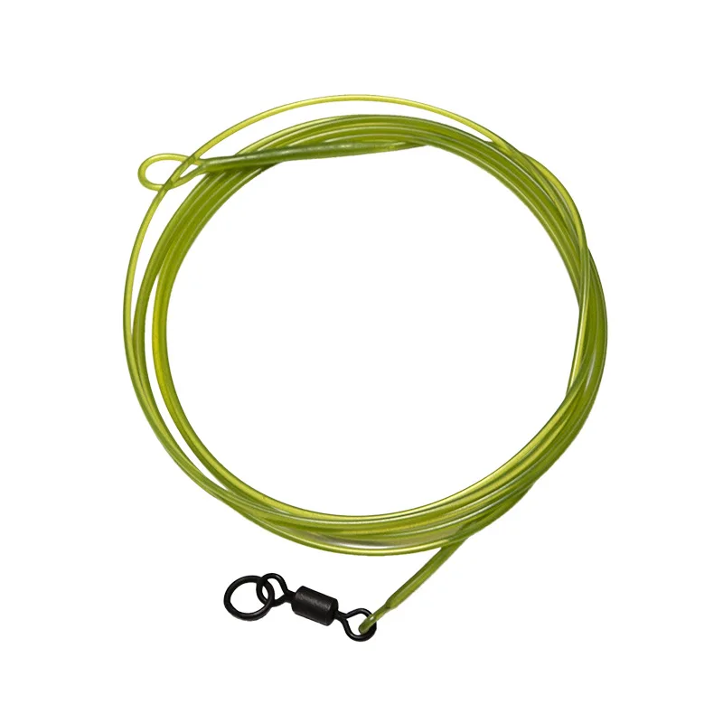 1Pcs Carp fishing leader Line Braided/Fluorocarbon/Nylon Line with lead clip Quick Change Swivel length 1Meters 10 Colors