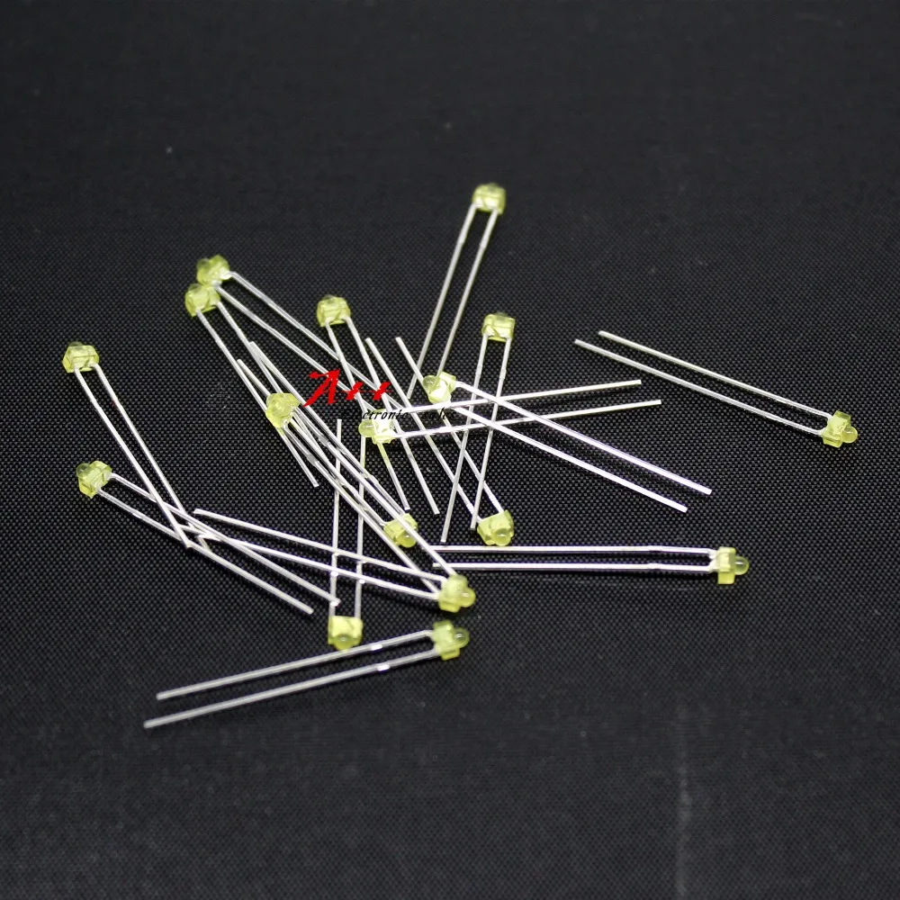 

100PCS F1.8 yellow launches yellow 1.8MM LED light emitting diode lamp beads super bright butterfly nipple type indicator