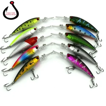

Mixed Fishing Lures Minnow Crankbaits Baits Treble Hook Wobblers Set Lifelike Fake Fishing Bait Fishing Accessories ZG-15