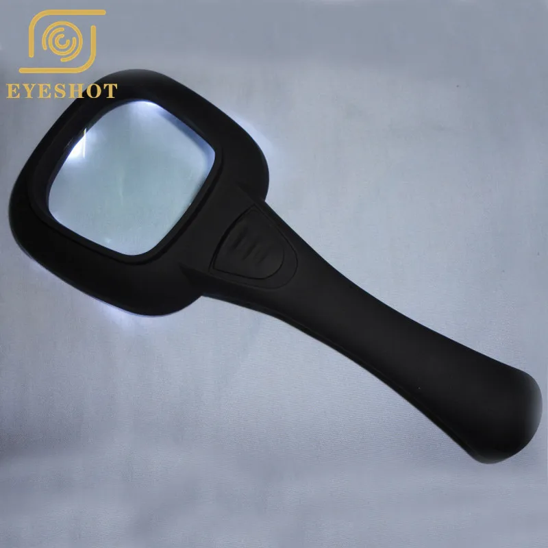 2018 EYESHOT 5 светодиодный + 1 УФ свет 3X ручная для чтения 52 мм увеличительное стекло