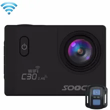 SOOCOO C30R 2' экран 170 градусов широкоугольная WiFi Спортивная экшн-камера видеокамера с водонепроницаемым корпусом чехол пульт дистанционного управления