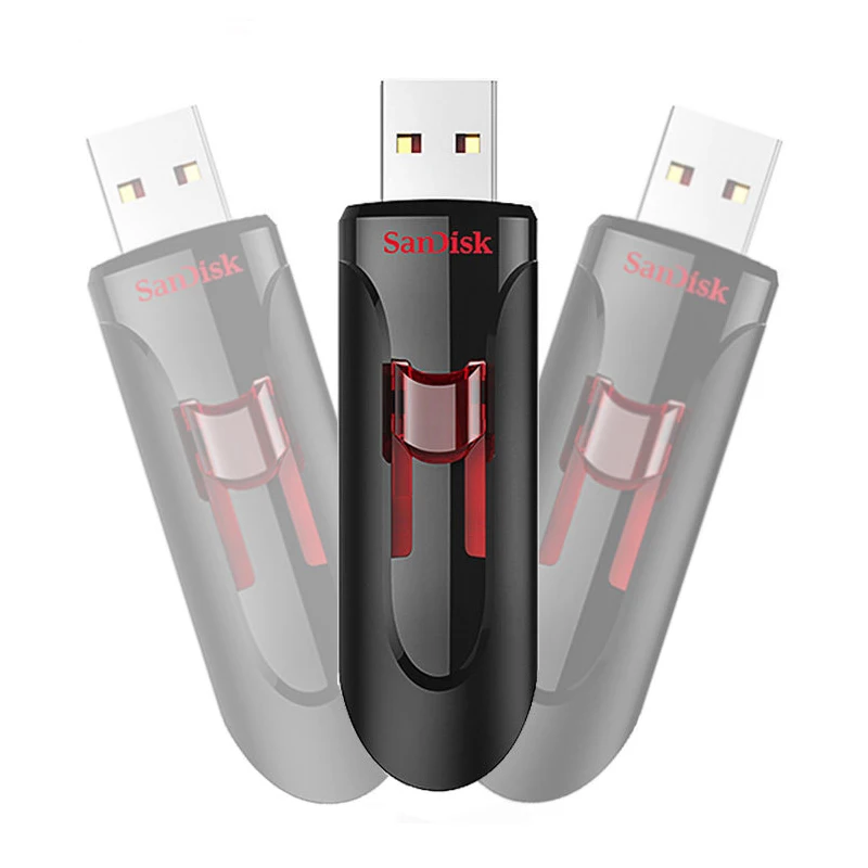 Двойной Флеш накопитель SanDisk Cruzer Glide USB3.0 CZ600 USB флэш 16 ГБ 32 64 Гб 128 3 0 флешка|sandisk