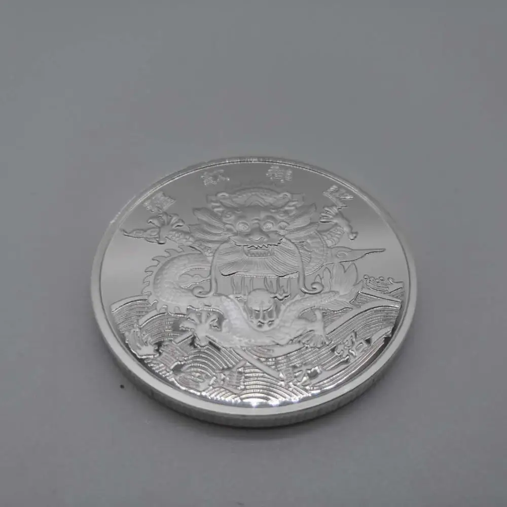 1oz Дракон памятная монета Зодиак монеты с животными металлический значок подарок
