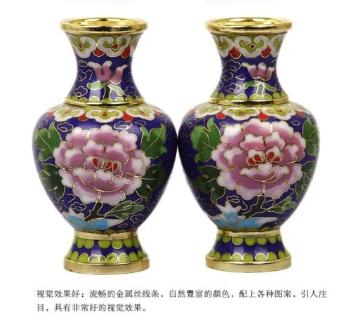 1 пара/2 шт " Китайский Винтаж ручной работы перегородчатая ваза орнамент украшение дома
