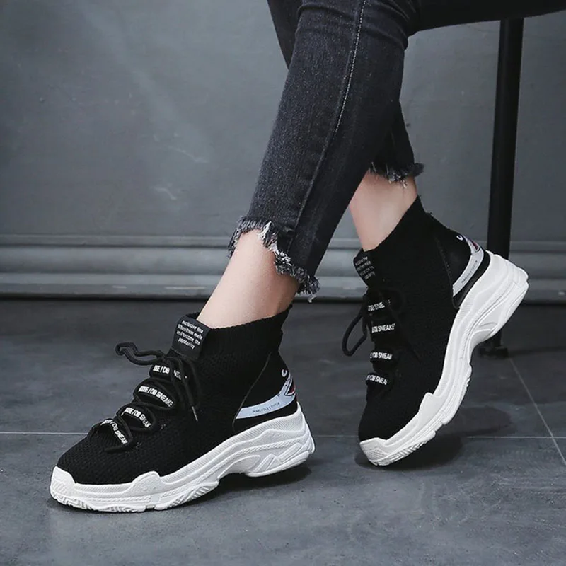 

Plus Size Women Flats Shoes Sock Shoes Woman Loafers Summer Fashion Cross-Tie Flat Casual Shoes Female Zapatos Mujer