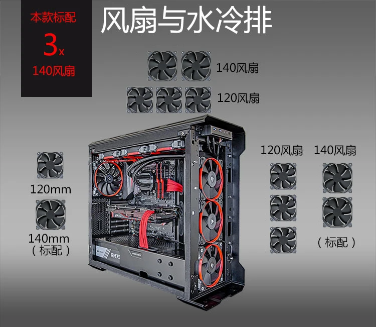 PHANTEKS 515ETG серебристый/черный двусторонний чехол для компьютера из закаленного стекла с водяным охлаждением