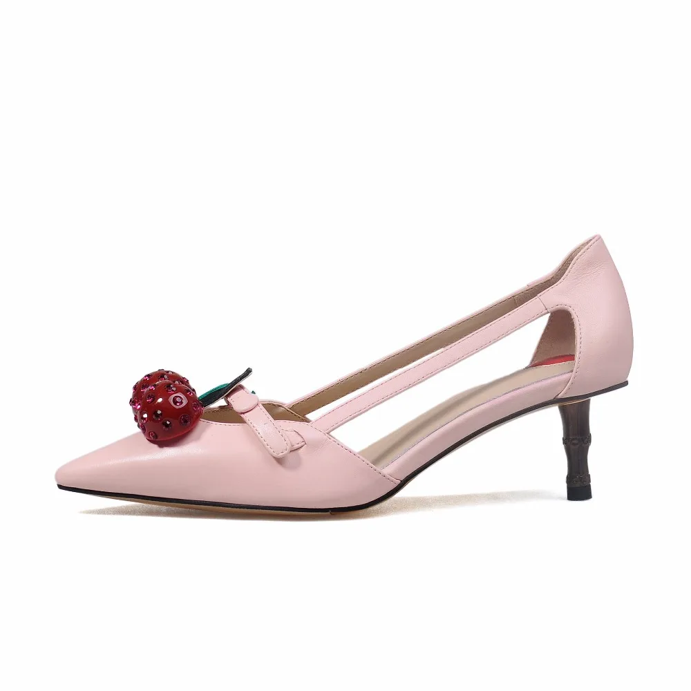 Bombas Pic Mujer Extraño Feminino Estilete Boda As Pic De as Cereza Estilo Dedo Zapatos Decoración Beertola Sapato 6v4wAqx