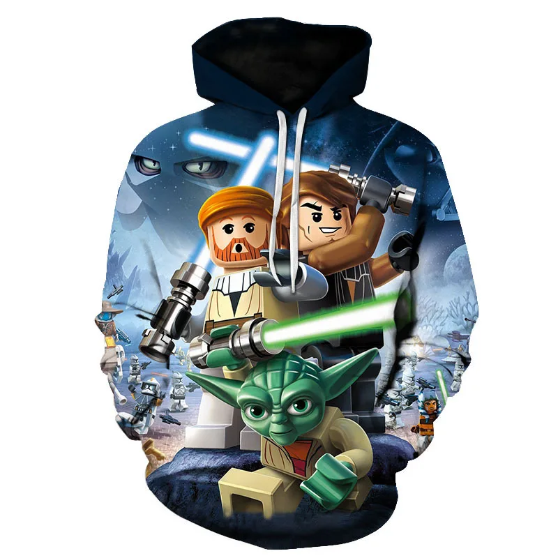 

2018 Brand clothing Star Wars 3d Hoodies Cartoon jumper print Men Women funny sweartshirt Tracksuit Asian size Drop shipping
