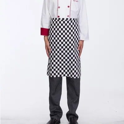 Высококачественные фартуки шеф-повара отель униформа для Шей-повара Униформа фартуки для ресторанов форма для шеф-повара рабочая одежда еда обслуживание - Цвет: Фиолетовый