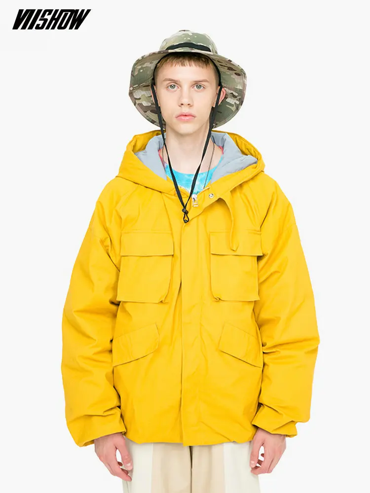 

VIISHOW Men's Winter Jacket Brand Solid Grey Duck Down Jacket Men Doudoune Homme 2019 Winter Hooded Men Coat Jackets YC2429184