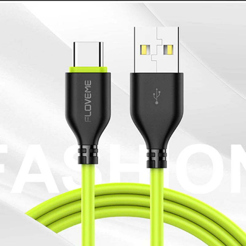 0,3 м 1 м usb type C кабель для Xiaomi Redmi Note 7 mi9 USB C кабель для samsung S9 провод для быстрого заряда USB-C шнур для зарядки мобильного телефона - Цвет: Green