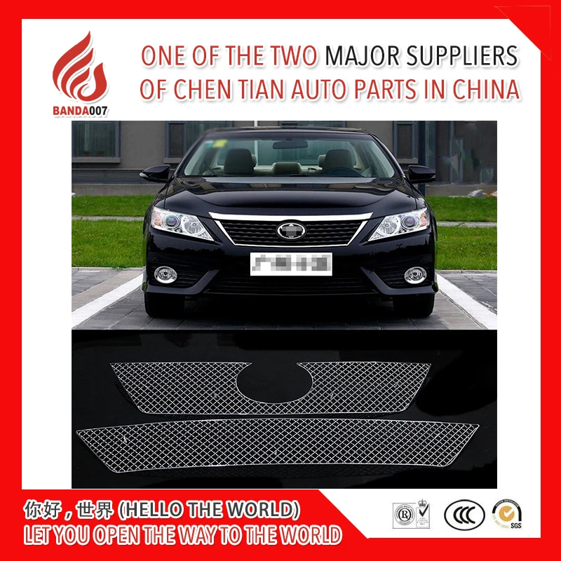 304 Stainless fit well modification car front grille racing grills