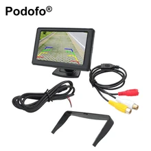 Universal 4.3 “Pantalla TFT LCD de Coches Vista Trasera Del Monitor Del Rearview Del Estacionamiento Sistema de Reversa de reserva de La Cámara DVD VCD TV de Auto