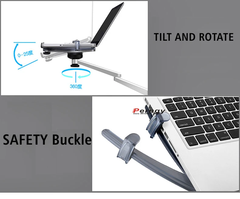 OA-12X aluminum alloy 2 In 1 Bracket adjustable Dual Arm double laptop desktop stand Holder For 10-15 inch Laptop+ 7"-10" tablet