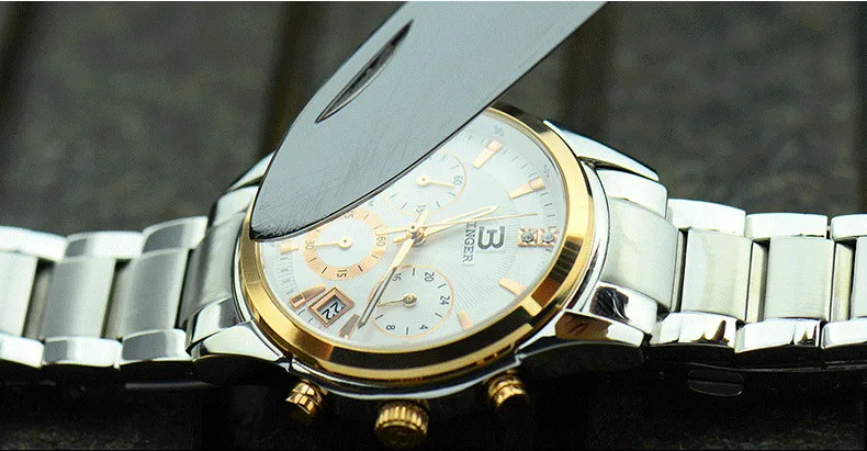 Бизнес дизайн пары Кристаллы часы Выполнимая 3 глаза многофункциональный хронограф студенты часы кварцевые наручные часы с календарем