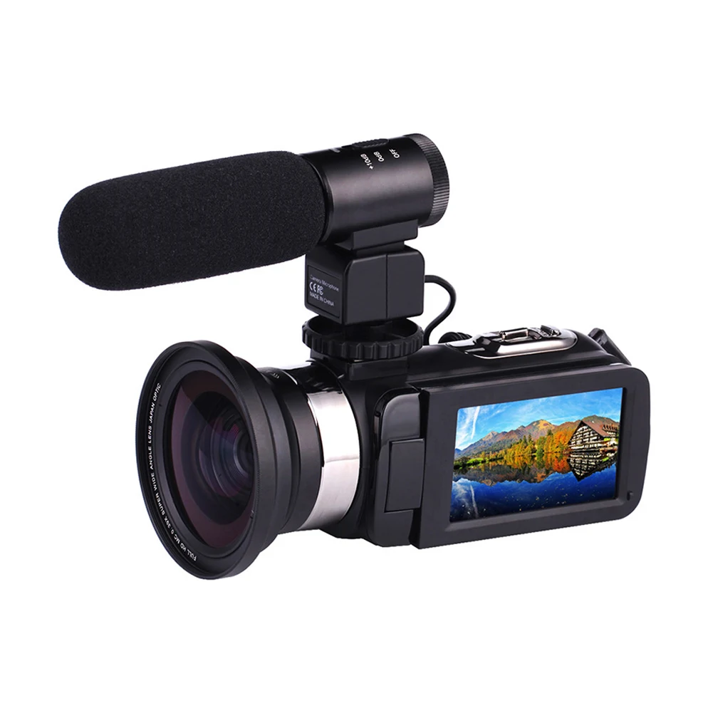 

HOT 4K WiFi Ultra HD 1080P Digital Video Camera Camcorder DV with Lens+Microphone BUS66