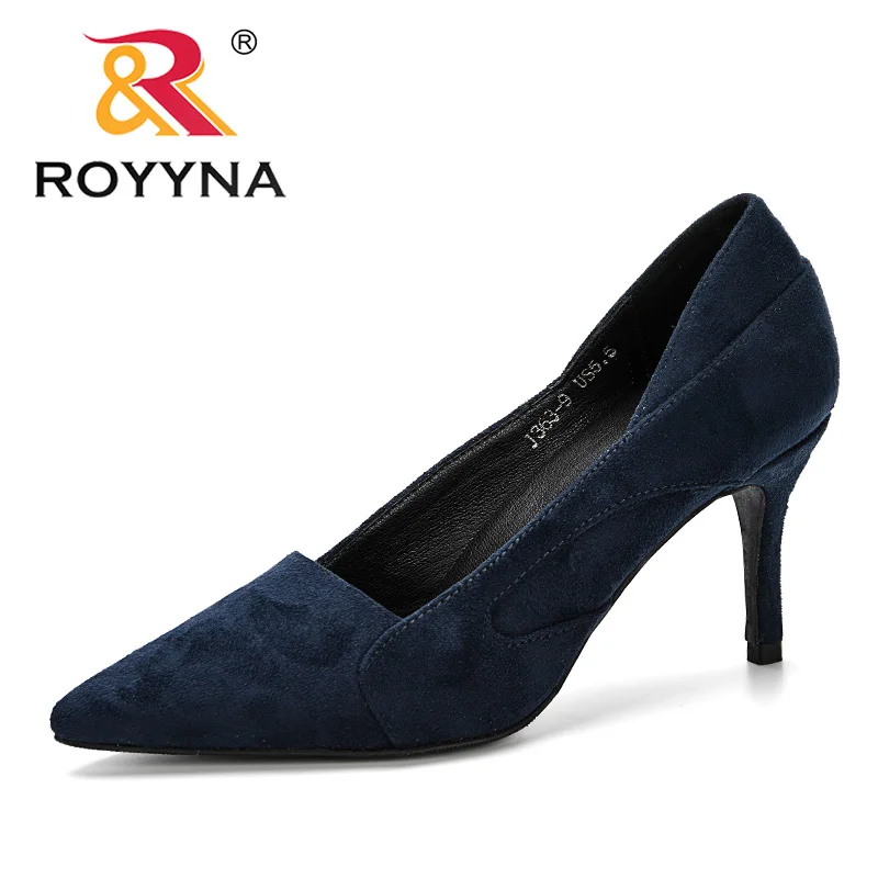 Туфли лодочки ROYYNA женские из искусственной замши на шпильке с острым носком