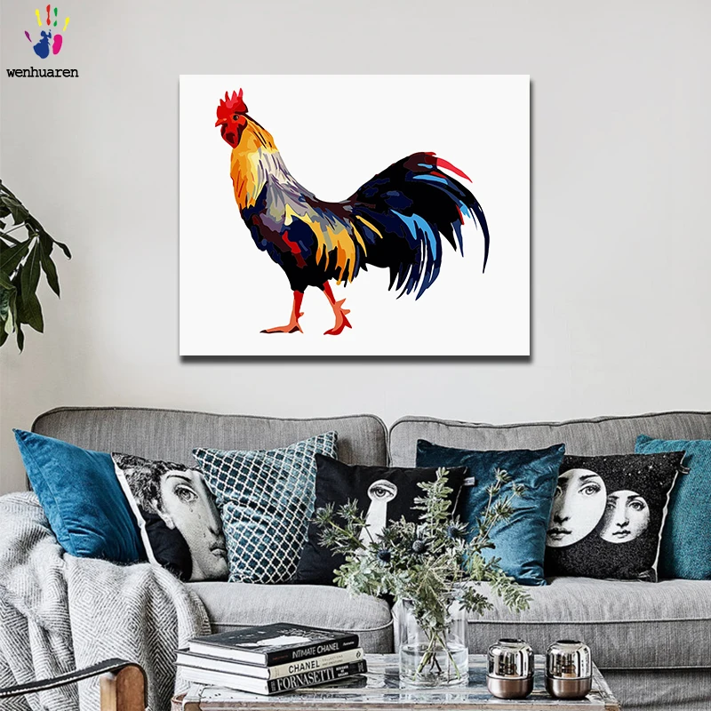 

DIY painted animal impression painting is a combination of number and toolkits with a size is 40x50