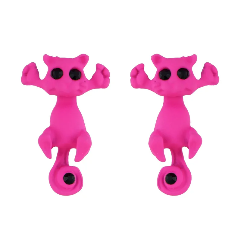 1 пара Новые многоцветные модные горячие милые серьги-гвоздики с кошачьими ушками для женщин Подарки 1097