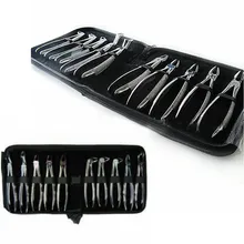 10 pcs/set Tooth Extracting Forceps Pliers for Adults with Toolkit Dental Surgical Extraction Instruments