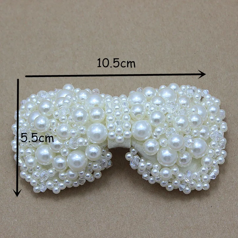 Принцесса жемчужные банты DIY бант ручной работы с бусинами и стразами для повязки