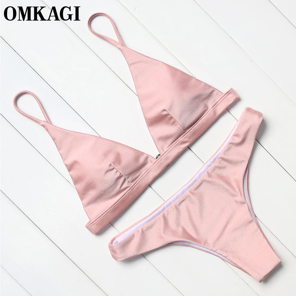 omkagi marca bikini regolati swimwear delle donne costume da bagno sexy push up costumi da bagno