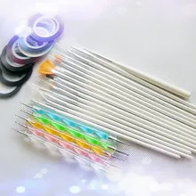 30 шт. инструмент для ногтей, базовая ручка для точечного нанесения, ручка для рисования ногтей, лента для ногтей, наклейка на линию