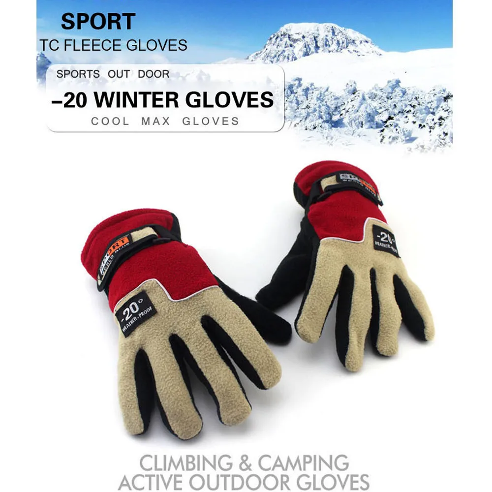 FASHOIN KLV противоскользящие и ветрозащитные наружные велосипедные перчатки, теплый флис для походов, скалолазание, лыжные перчатки с полными пальцами 5,23
