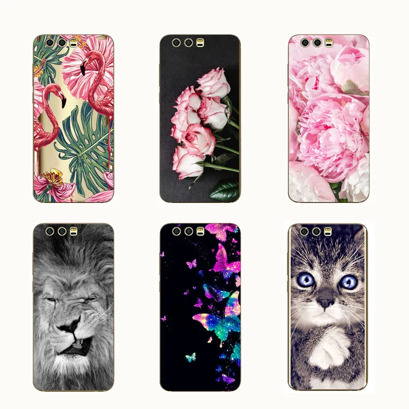 

CROWNPRO Soft Fundas For Huawei Honor 9 Honor9 TPU Case Cellphone 5.15" Back Cover FOR Huawei Honor 9 Painting Silicone Shell