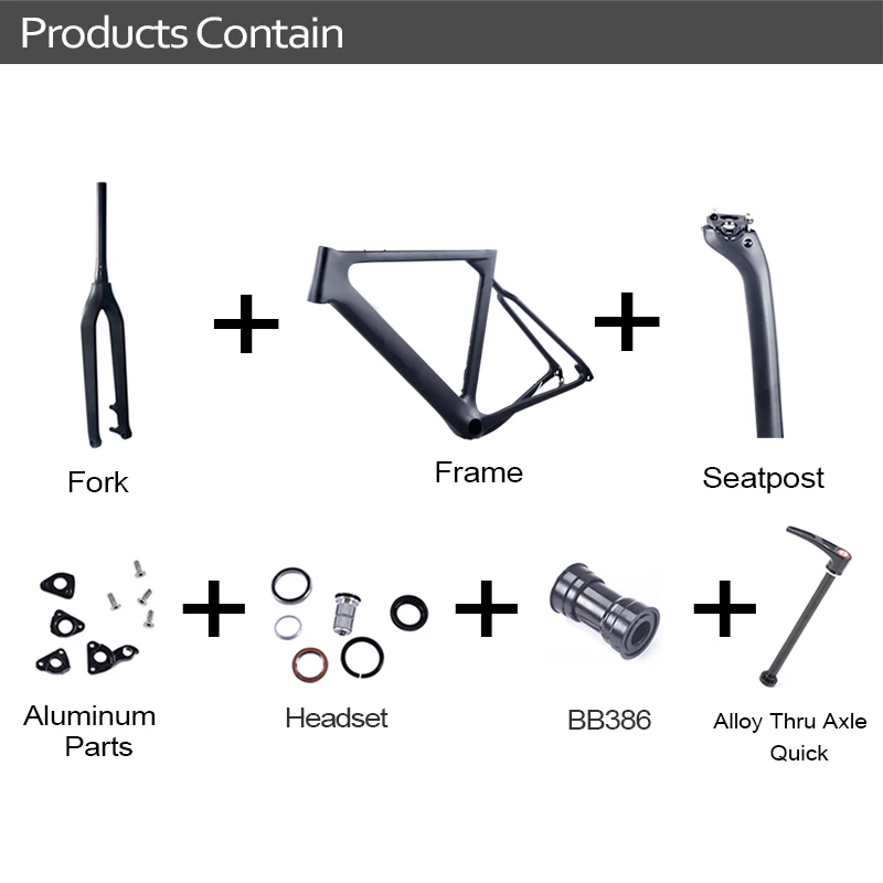 Excellent 2018 BXT Carbon Gravel Bike Frame aero Road or MTB frame 142x12mm disc brake Cyclocross Gravel Carbon Bicycle Frame 2