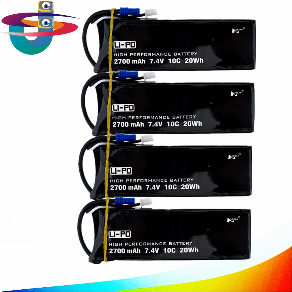1 2 3 4 шт. 7 В 2700 мАч 10C Hubsan H501S X4 lipo аккумулятор для H501C Радиоуправляемый квадрокоптер