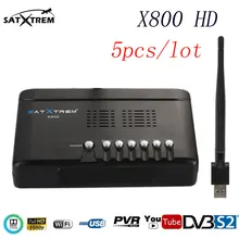 5PCS Satxtrem X800 Full HD 1080P DVB S S2 Satellite Receiver support 5 Clines Set top