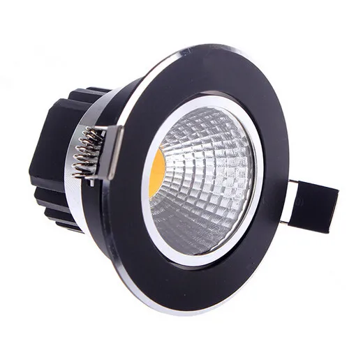 

Free shipping Black shell aluminum 10W 15W Dimmable LED COB downlight Recessed LED Ceiling light Spot Lamp White/ warm white