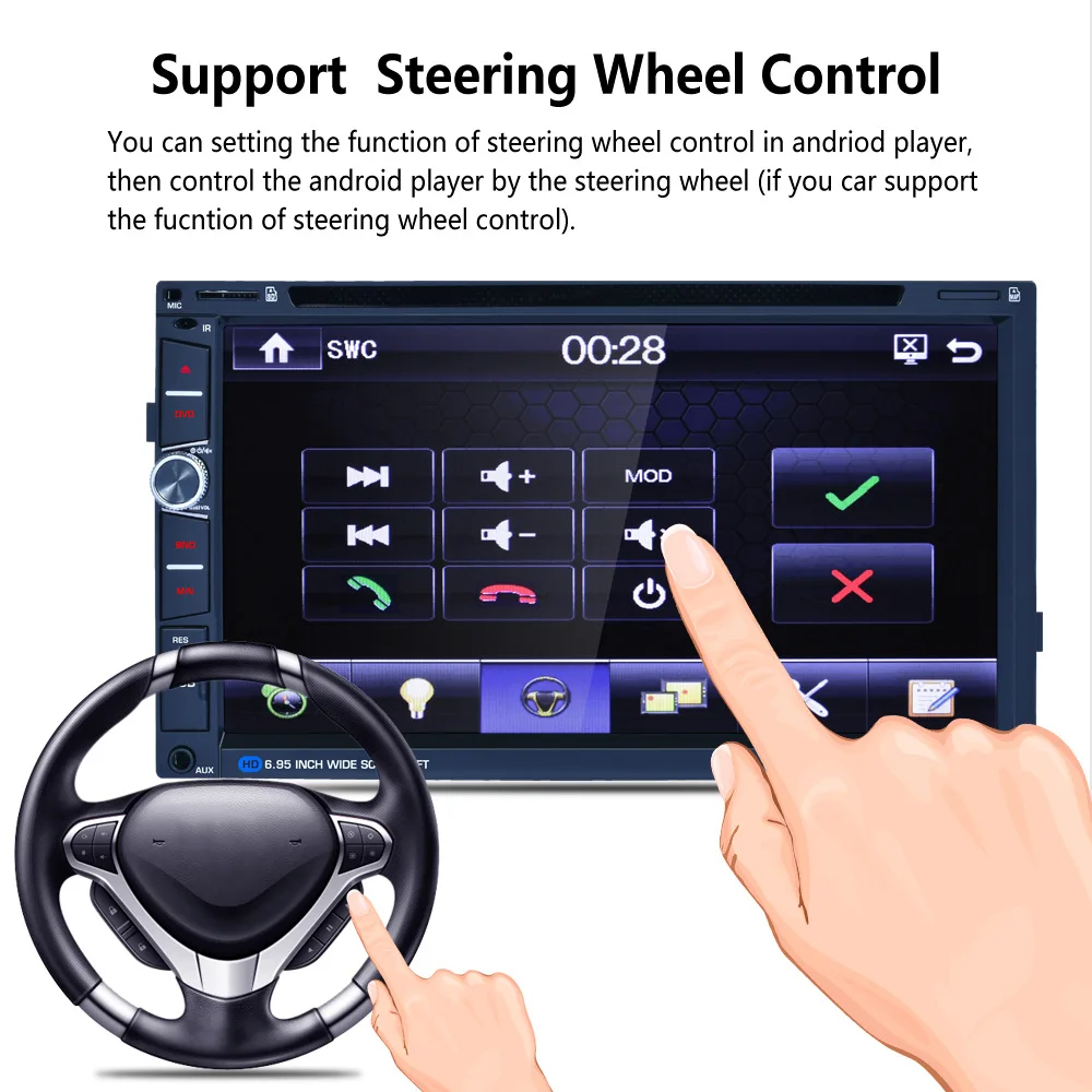 Cheap RDS stereo F6323B Car MP5 Player 7 Inch Touch Screen Auto Car MP4 Video Player Radio Remote Control Support Rear View Camera 9