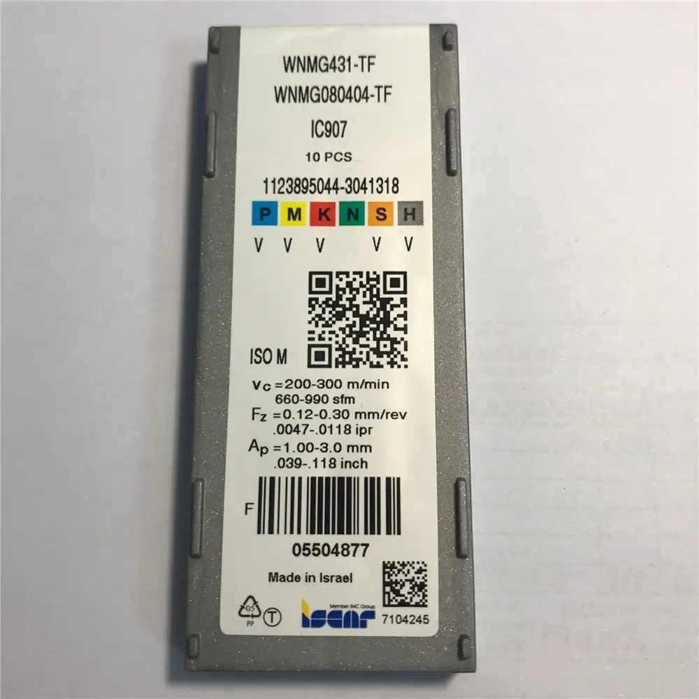 10pcs WNMG080404-TF IC907 WNMG431-TF CNC carbide INSERT