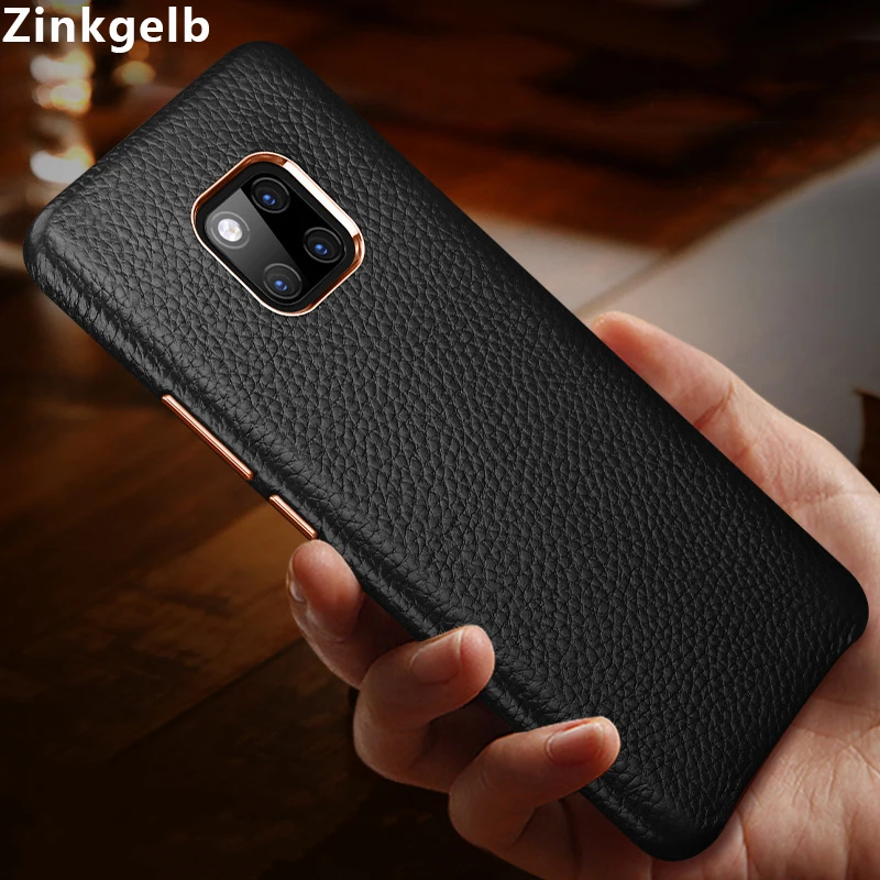 

For Huawei Mate 20 Pro Cover Case Luxury Slim Soft Genuine Leather Armor Protective Back Phone Case for Huawei Mate 20 Case Capa