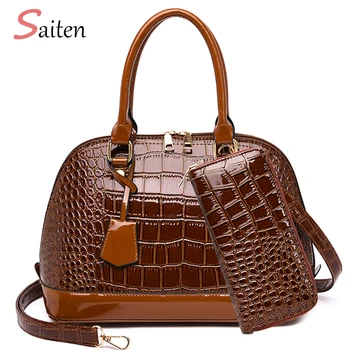 

Alligator Handbags Women's PU Leather Vintage Female Tote Crossbody Bags Women Big Capacity Purses and Handbag Bolsas Femininas