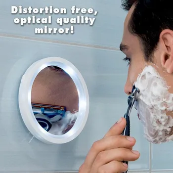 

LED Lighted Makeup Mirror Magnifying MIrrors Cosmetic Round Mirror 360 Degree Rotating with Cordless Sucker Rotatable Mirrors