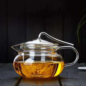 

450ml Creative Glass Pot Heat Resistant Thicken Clear Glass Teapot with Filter Kettle / Tea Ceremony Drinkware Teaware As Decor