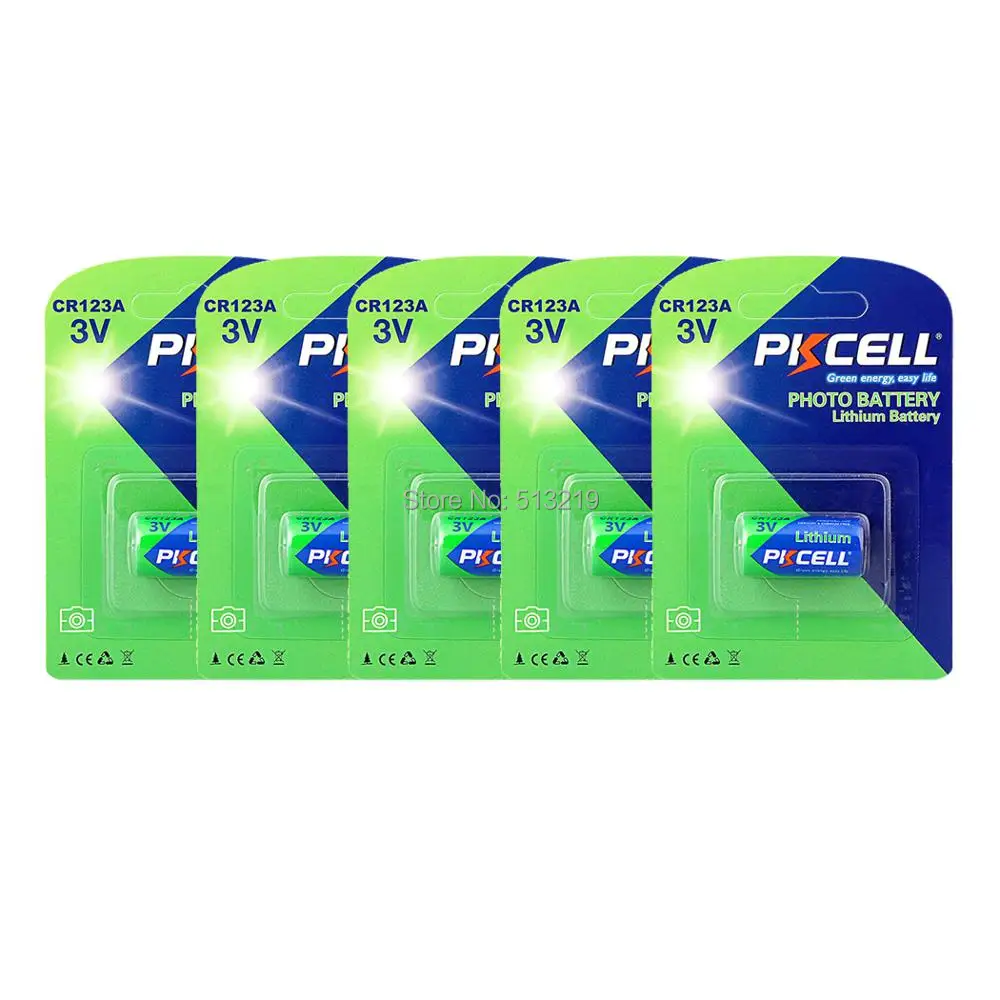 

5pcs /card CR123A (CR17345) 3V lithium battery 1500mah primary battery Non-rechargeable batteries KL23a VL123A DL123A 5018LC EL1