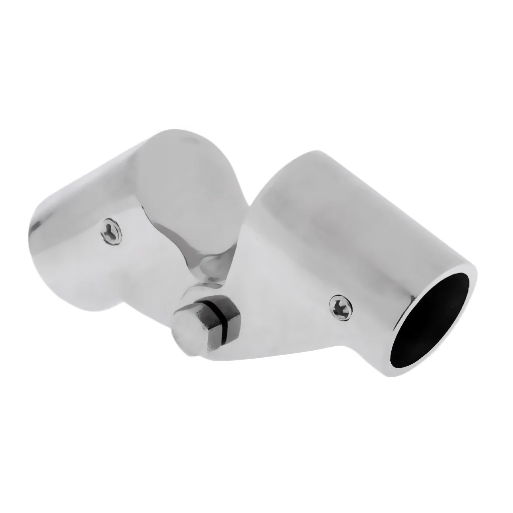 Stainless Steel Boat Rail Fittings Folding Swivel Tube Pipe Connector 22mm