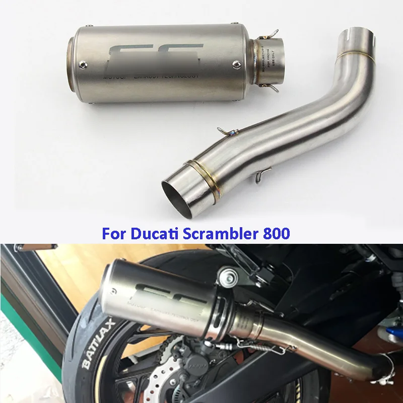 

Slip on Scrambler 800 Motorcycle Exhaust Tip Silencer Pipe Exhaust Muffler Pipe Slip on Whole Set Pipe for Ducati Scrambler 800