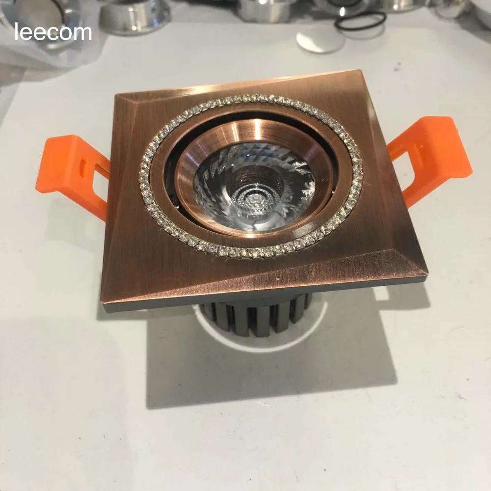 6pcs/lot 7w 10w square Led Downlight Spot Light For Ceiling diameter 70mm Recessed Lamp Ac85-265v Down Lights Free Shipping | Освещение