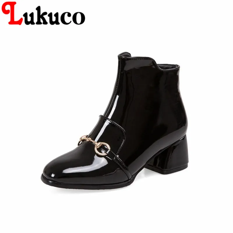 

2017 Europe style size to 47 Patent Leather boots high quality low price Global Shopping Festival 2017 super bargain women boots