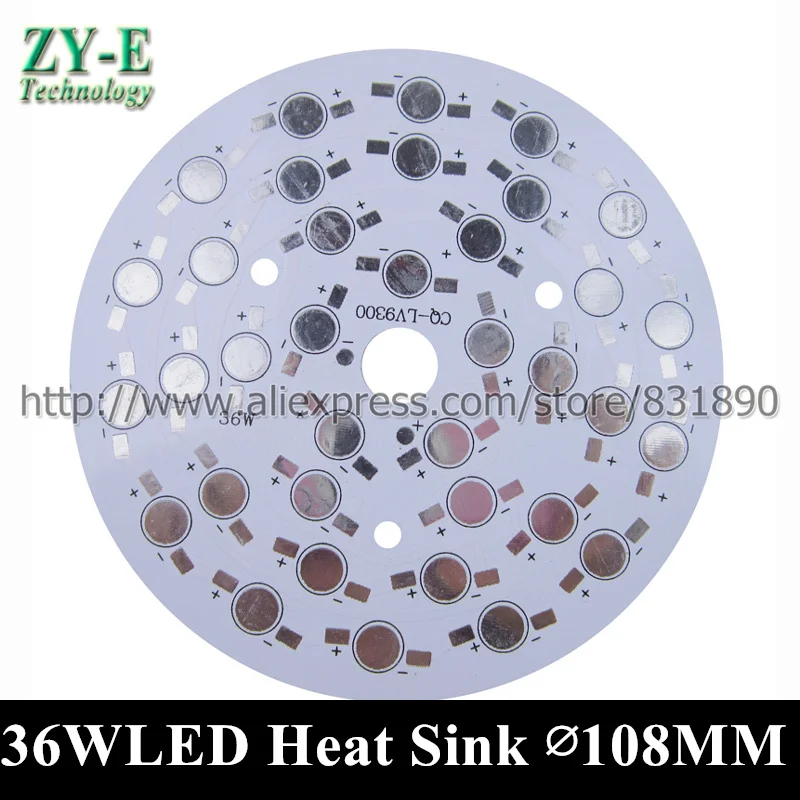 10pcs 36W LED Heat Sink Bulb Lamp plate Dia 108mm LED Aluminum Base