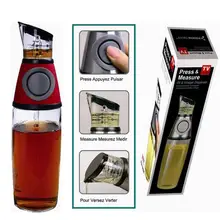 Масло уксус Диспенсер Пресс измеримым приправы Стекло бутылки Пособия по кулинарии Инструменты 500 мл ss1662