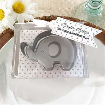

FREE SHIPPING 30PCS Stainless Steel Elephant Cookie Cutter Baby Shower Party Gifts Birthday Theme Keepsake Kids Party Suppliers