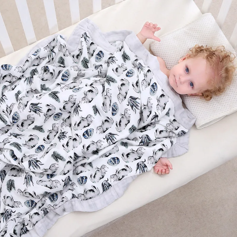 Шесть слоев носорога 100% бамбуковое волокно одеяло для новорожденных пеленание супер удобные постельные принадлежности s пеленать