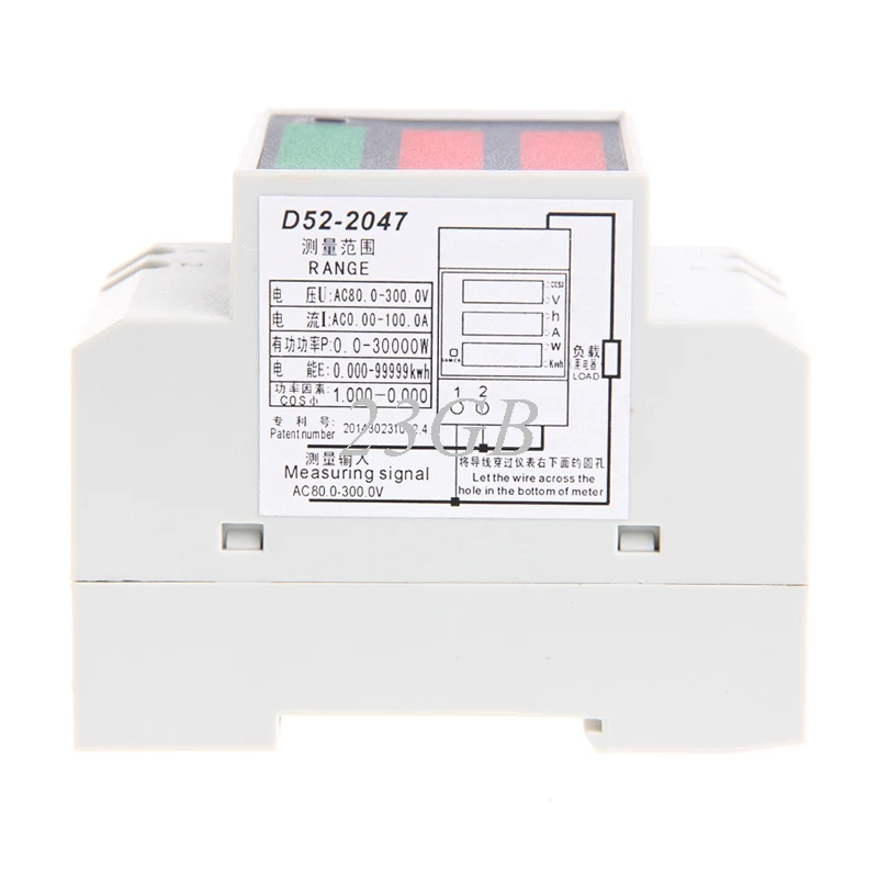 

2017 Din Rail LED AC 80-300V 0-100.0A Multi-function Voltmeter Ammeter Display MAR21_15