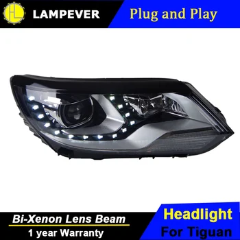 

Lampever Styling for VW Volkswagen Tiguan Headlights New Tiguan LED Headlight DRL Lens Double Beam H7 HID Xenon Car Accessories
